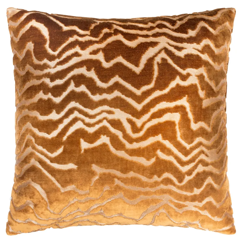 Tierra Cut Velvet Cushion Bronze