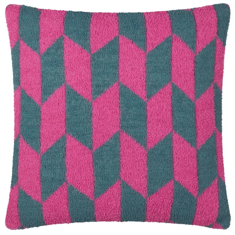 Olsen Geometric Cushion Retro Pink