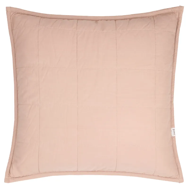 Hebden Quilted Washed Cotton Cushion Cotta