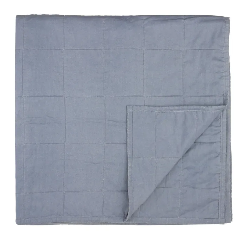 Hebden Quilted Washed Cotton Cushion Denim Blue Picture Coming Soon