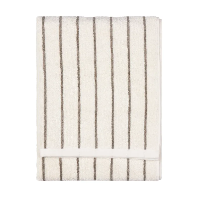 Hebden Narrow Stripe 100% Cotton Towels Mole XL Bath Sheet