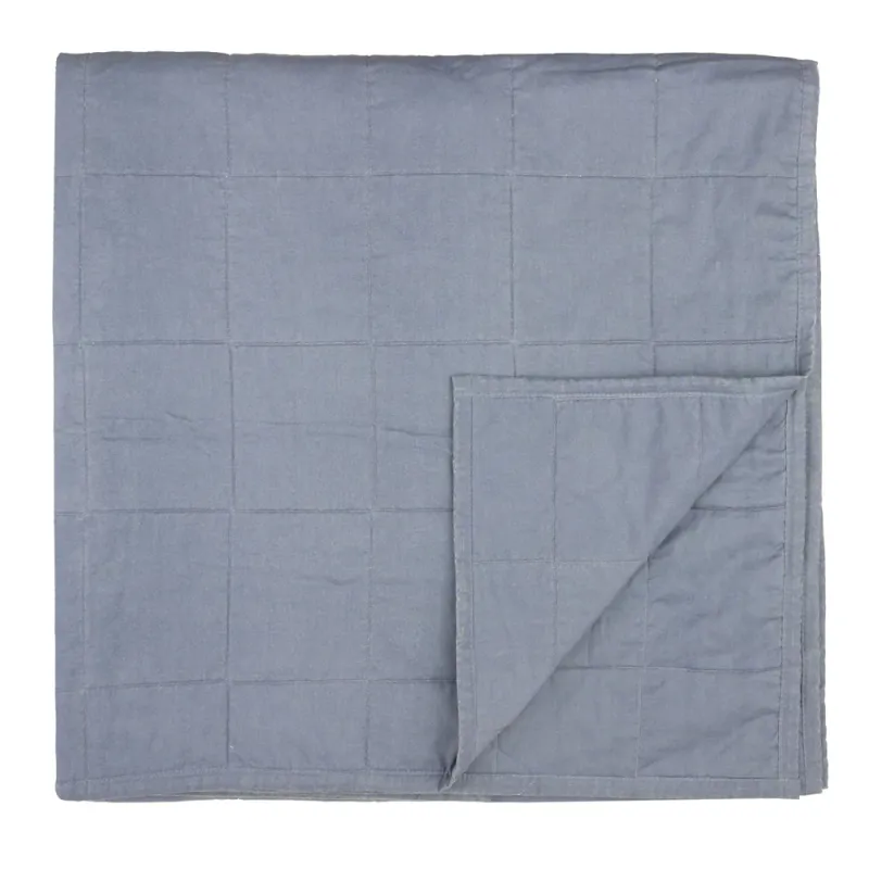 Hebden Quilted Stripe 100% Cotton Bedspread Navy/Denim Blue Picture Coming Soon