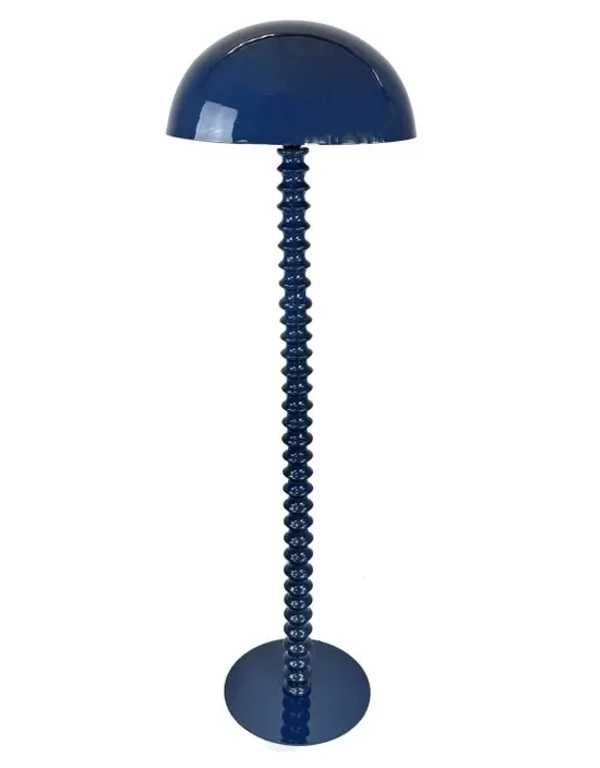 Indigo Metal Ribbed Floor Lamp 151cm