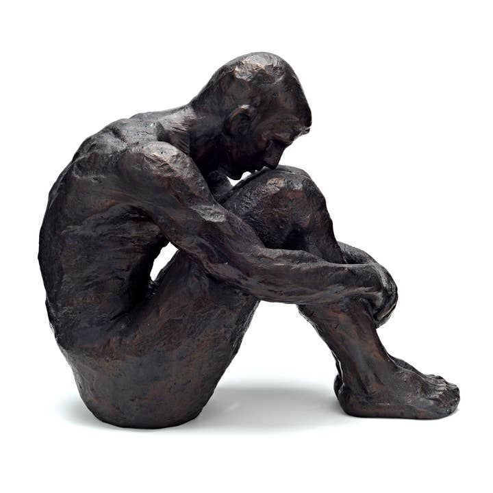 Large Sitting Man Bronze