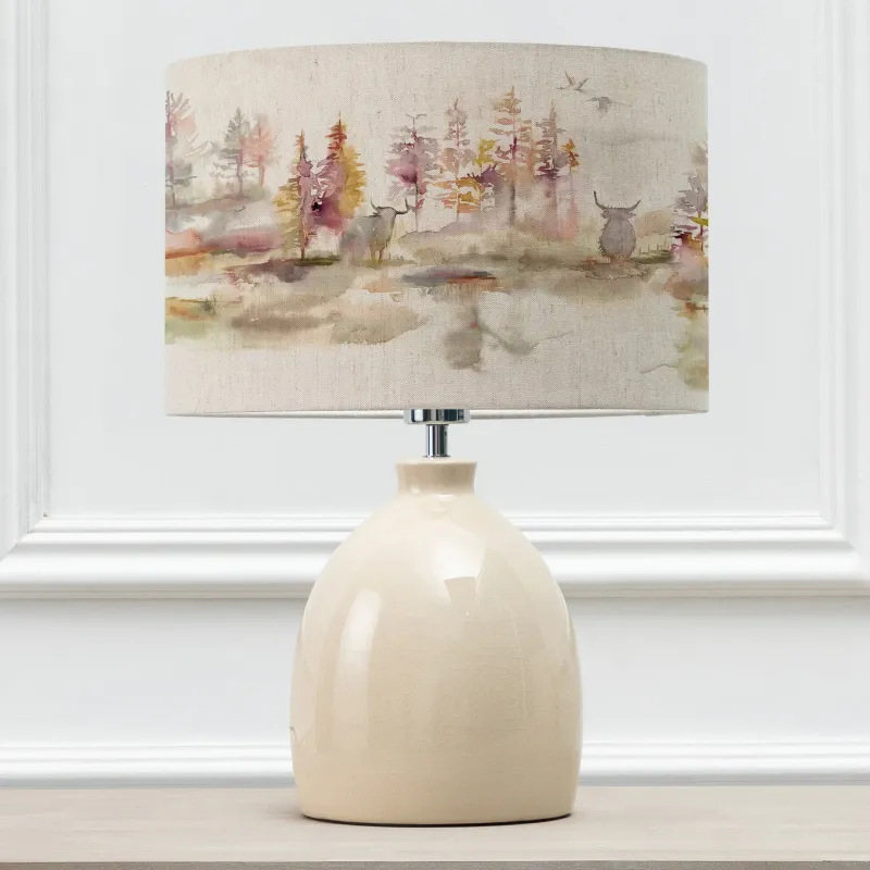 Caledonian Forest Eva & Leura Complete Table Lamp Cream/Linen