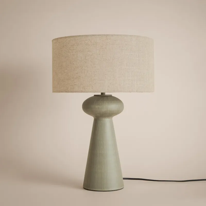 Helston Wired Table Lamp Olive