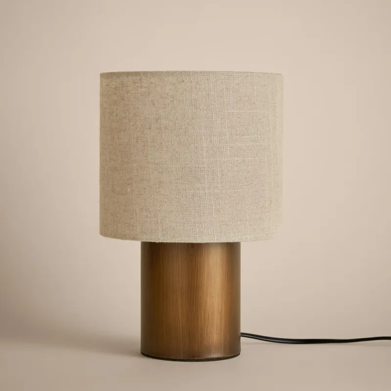 Finn Wired Table Lamp Aged Brass