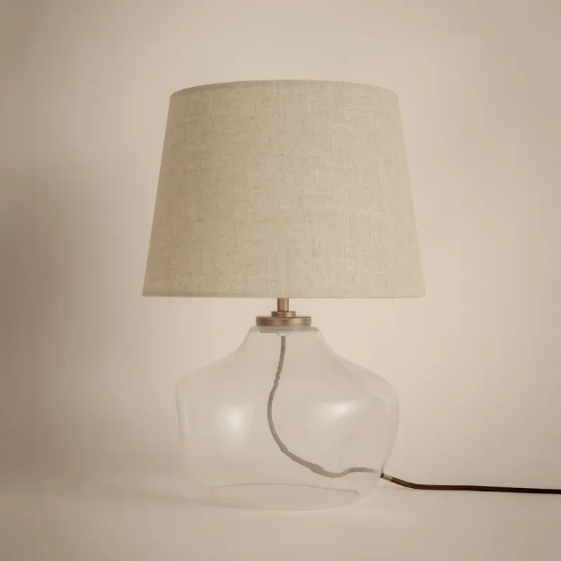 Penryn Glass Wired Table Lamp Clear
