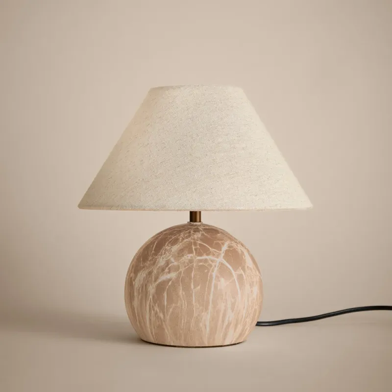Austell Round Wired Table Lamp Sand