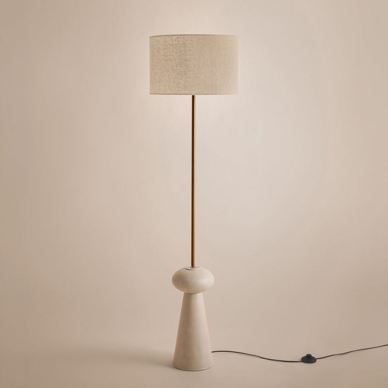 Helston Wired Floor Lamp Sandstone