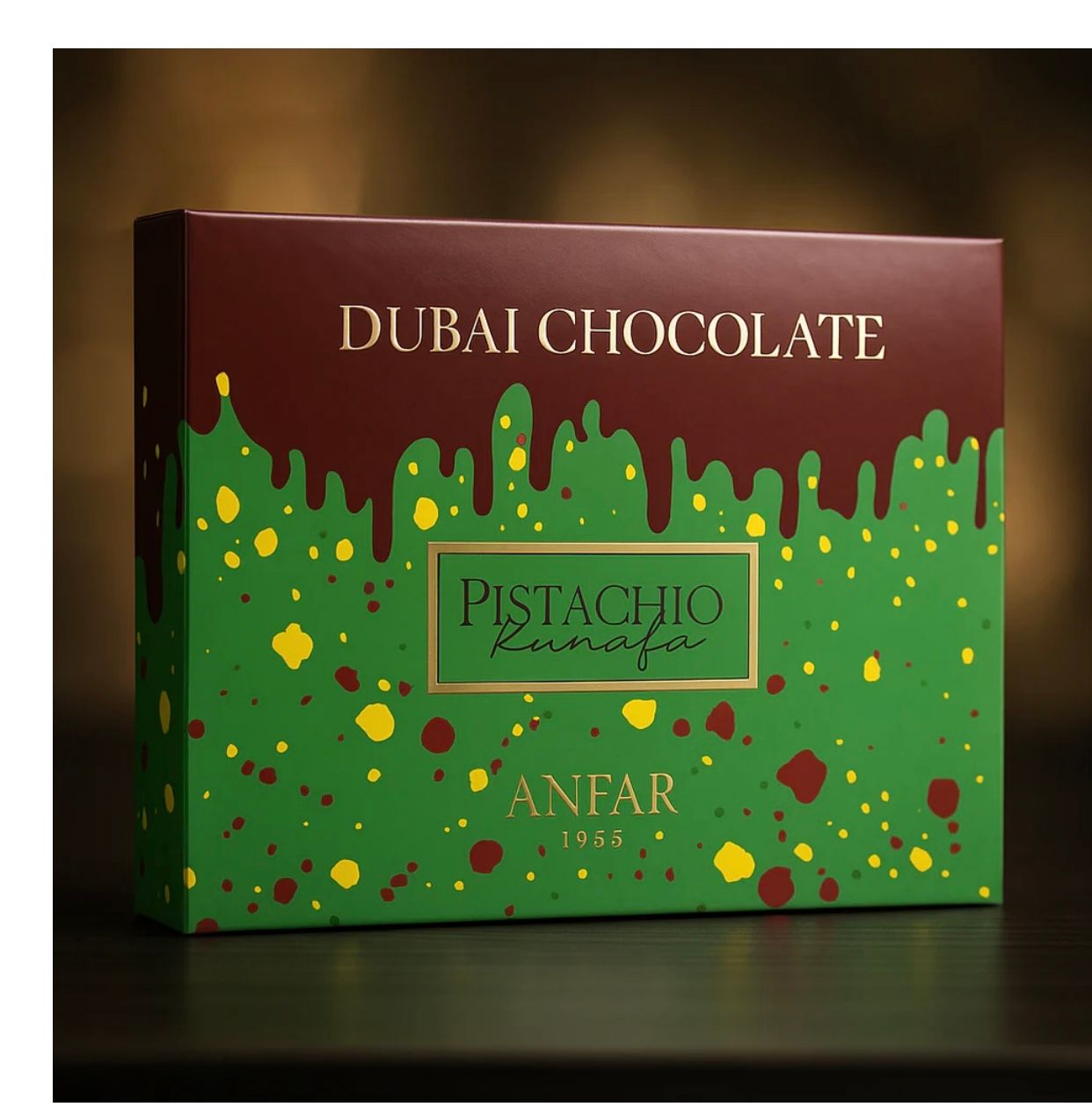 DUBAI PISTACHIO KUNAFA ANFAR 100ml AND CHOCOLATE 150 GRAM