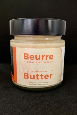 Beurre d'érable biologique 250g pot en verre