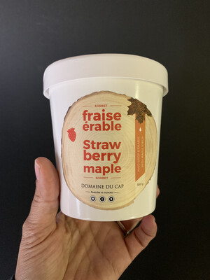 Sorbet fraise érable 300g - sans gras sans lactose