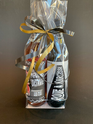 Emballage cadeau - Duo de vins blanc et rosé Emballage cadeau - Duo de vins blanc et rosé