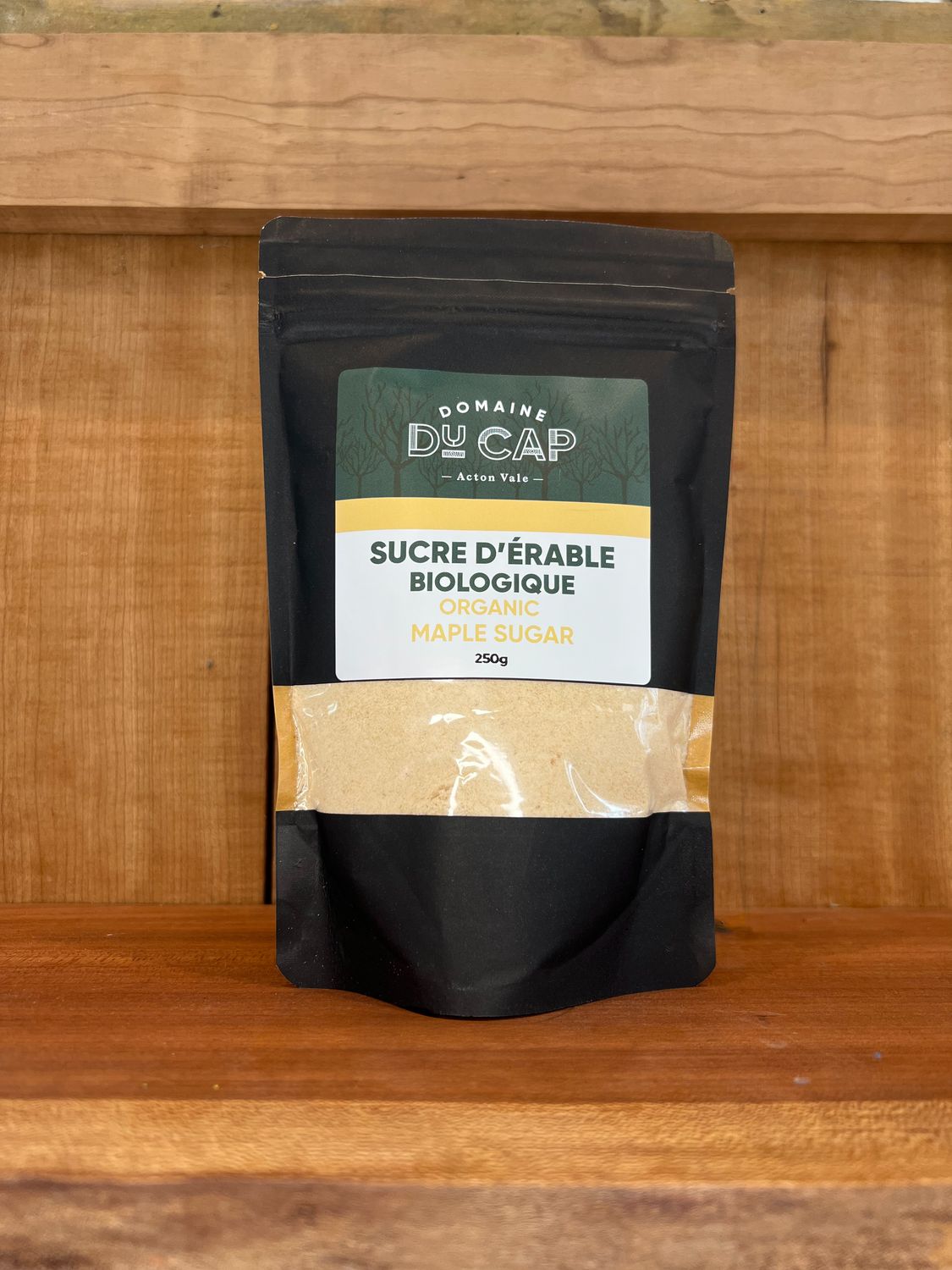 Sucre d'érable biologique 250g (en sac) Sucre d'érable biologique 250g (en sac)