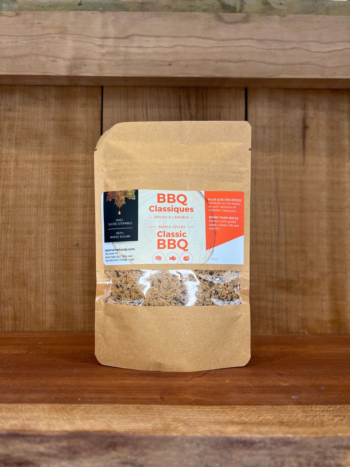 Épices à l'érable BBQ Classiques - 75g Épices à l'érable BBQ Classiques - 75g