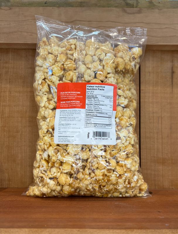 Popcorn à l'érable 500 gr