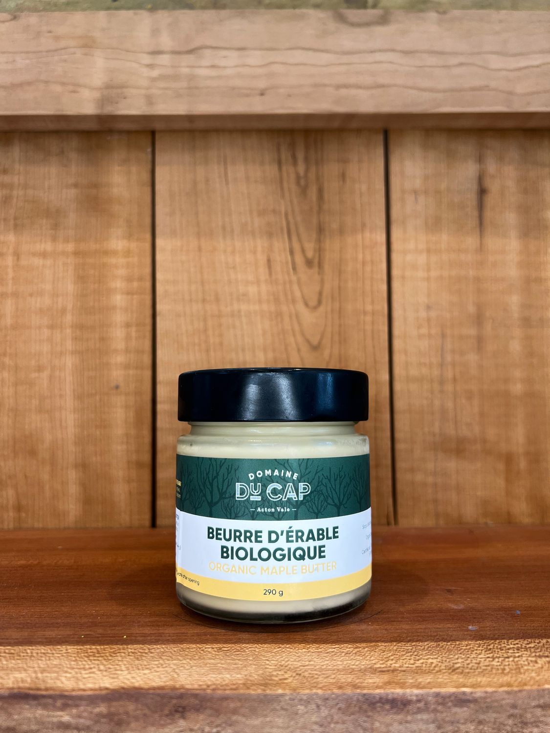 Beurre d'érable biologique 290g pot en verre