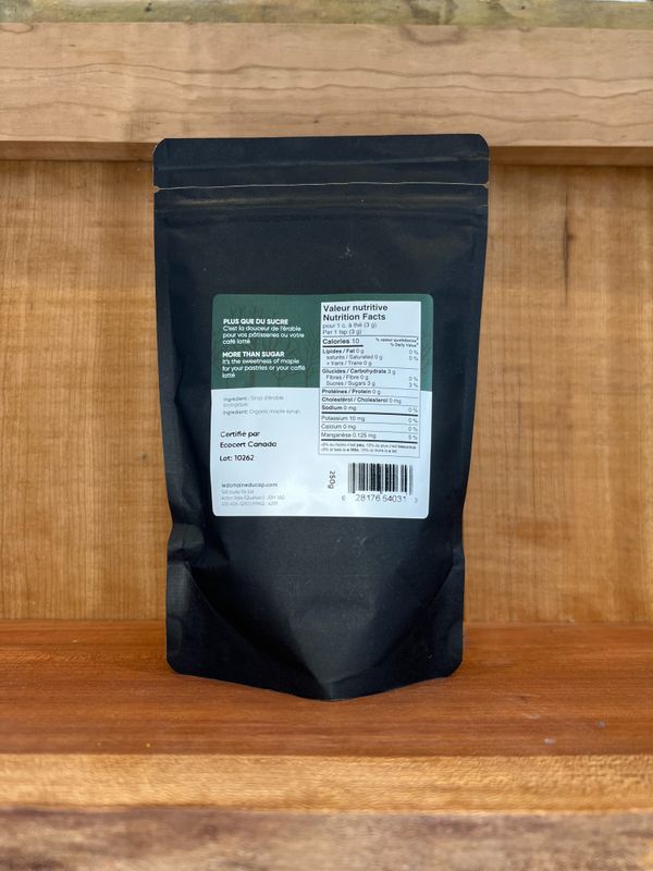 Sucre d'érable biologique 250g (en sac)