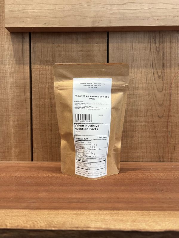 Pacanes à l'érable épicées 100g