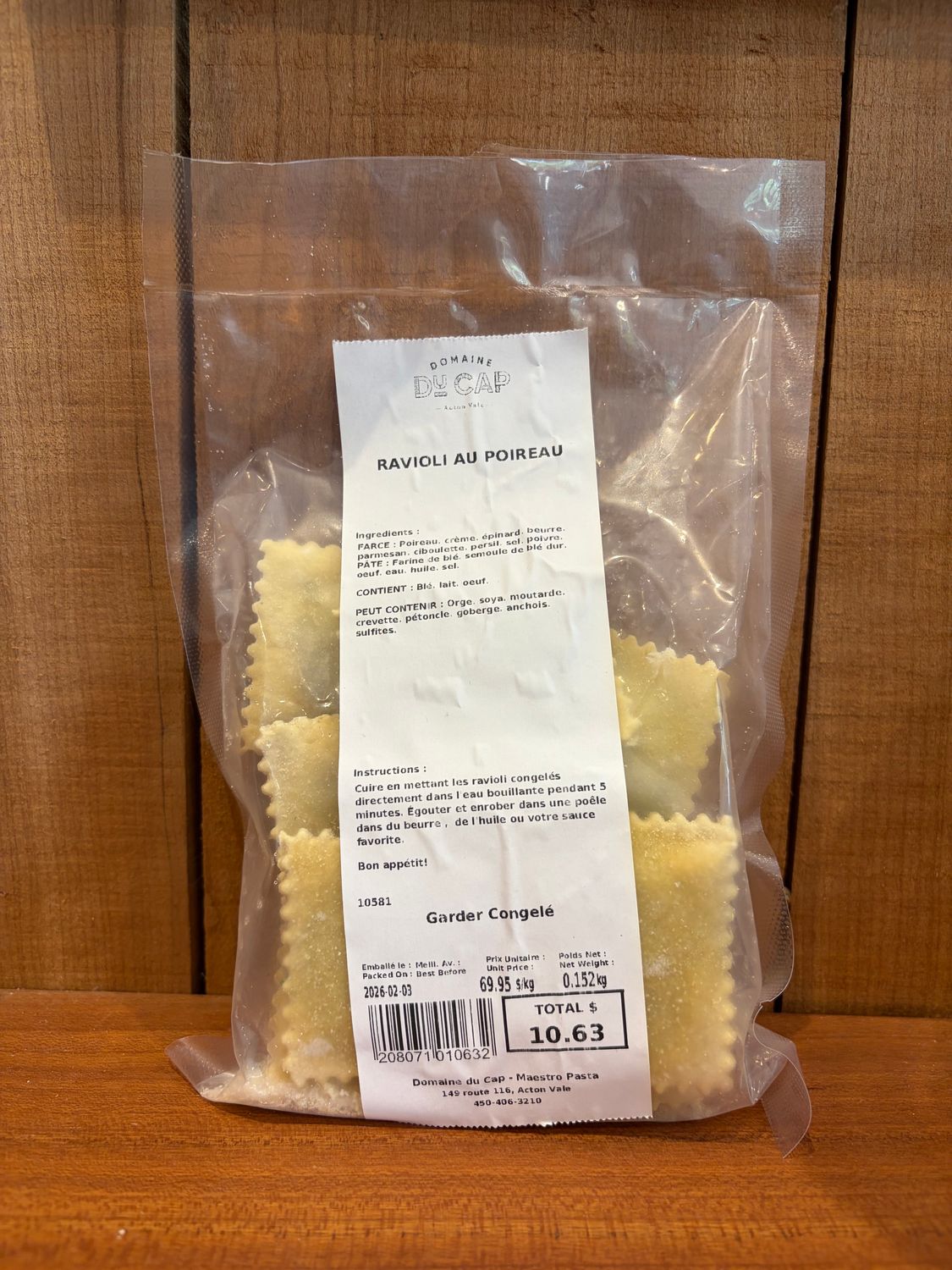 Ravioli au poireau