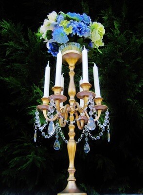 Princess Annabelle Taper Style Gold 6 Arm Candelabra MADE TO ORDER