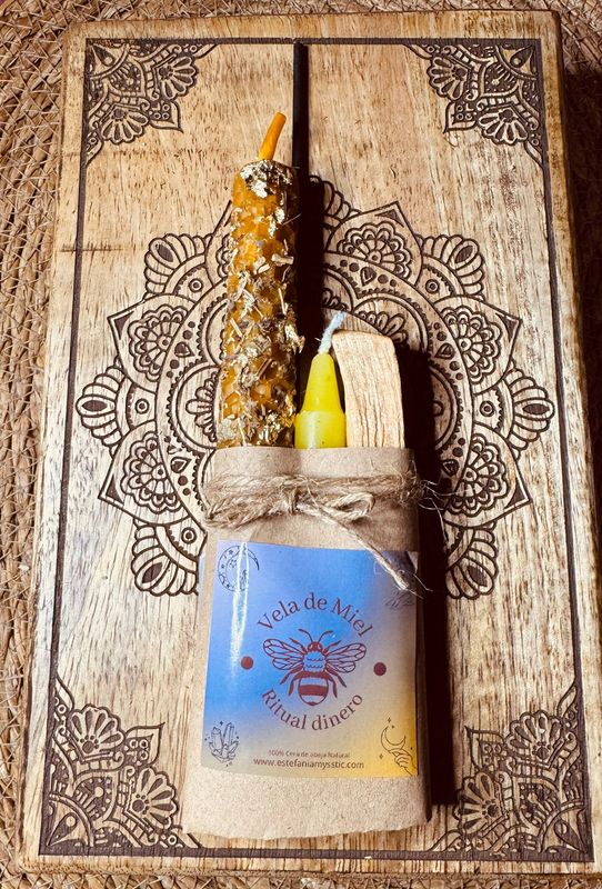 Ritual vela de miel herbolea ritualizada para ayudar en la economia
