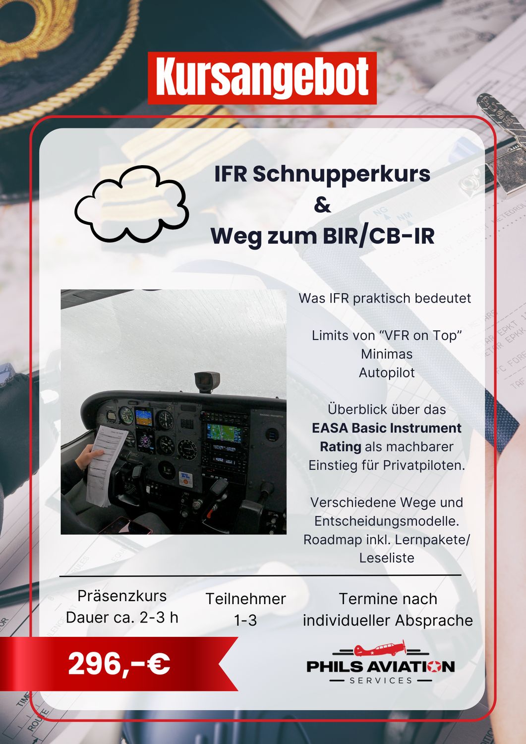 IFR Schnupperkurs & Weg zum BIR/CB-IR