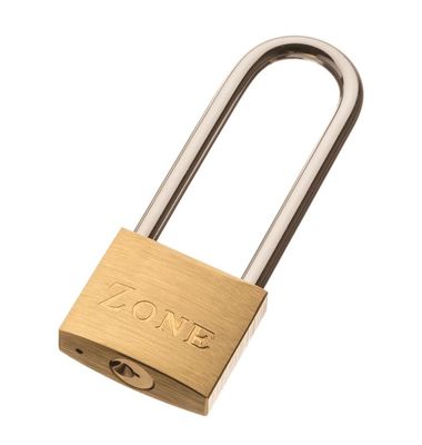 Zone Long Shackle Brass Padlock Zone Long Shackle Brass Padlock