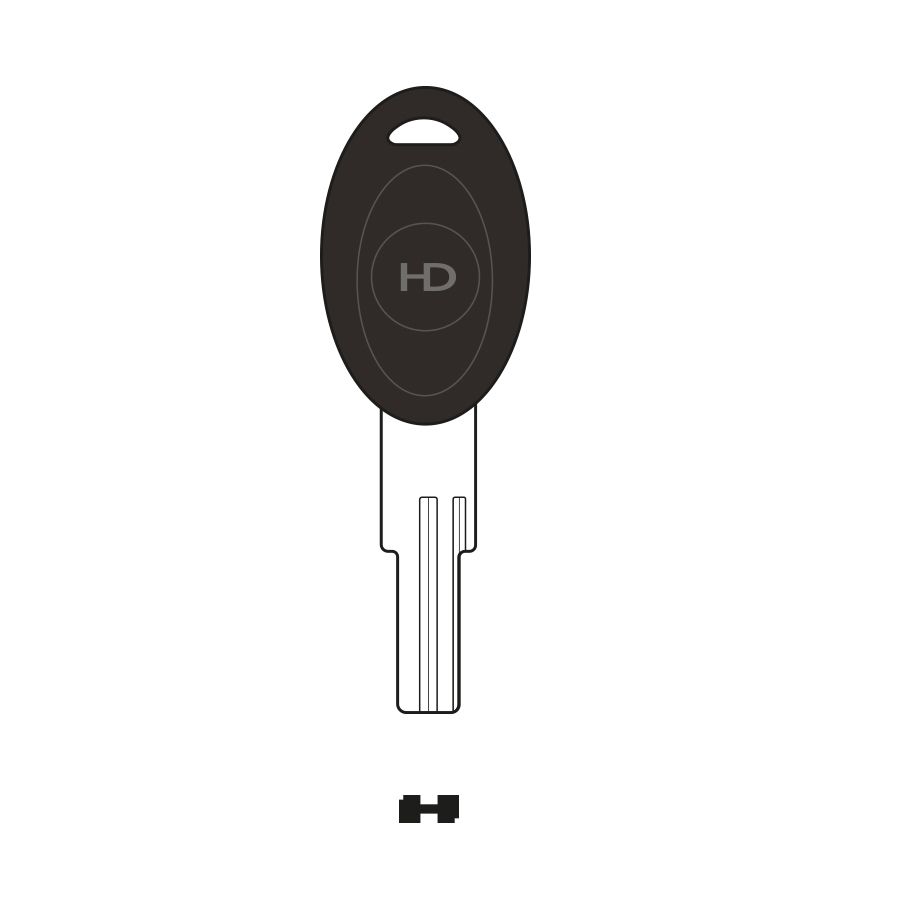 TO SUIT EURO LOCKS TRIMARK DIMPLE KEY BLANK
