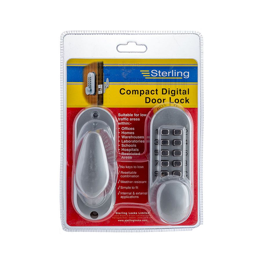 STERLING COMPACT DIGI DOOR LOC SC FINISH VISI PACKED