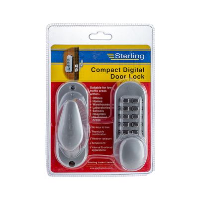 STERLING COMPACT DIGI DOOR LOC SC FINISH VISI PACKED STERLING COMPACT DIGI DOOR LOC SC FINISH VISI PACKED