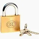 Tri-Circle Brass Padlock