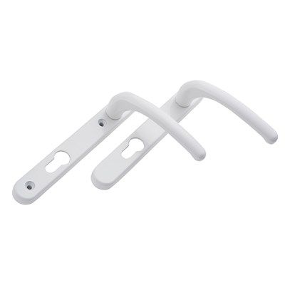 WINDSOR MP SPRUNG INLINE LEVER LEVER DOOR HANDLE WHITE CLAM