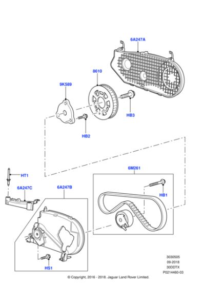 Land Rover Genuine Fuel Pump Drive Belt LR069054 Land Rover Genuine Fuel Pump Drive Belt LR069054