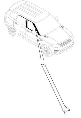 Range Rover L494 A Pillar Exterior Finisher - Right Hand - Gloss Black