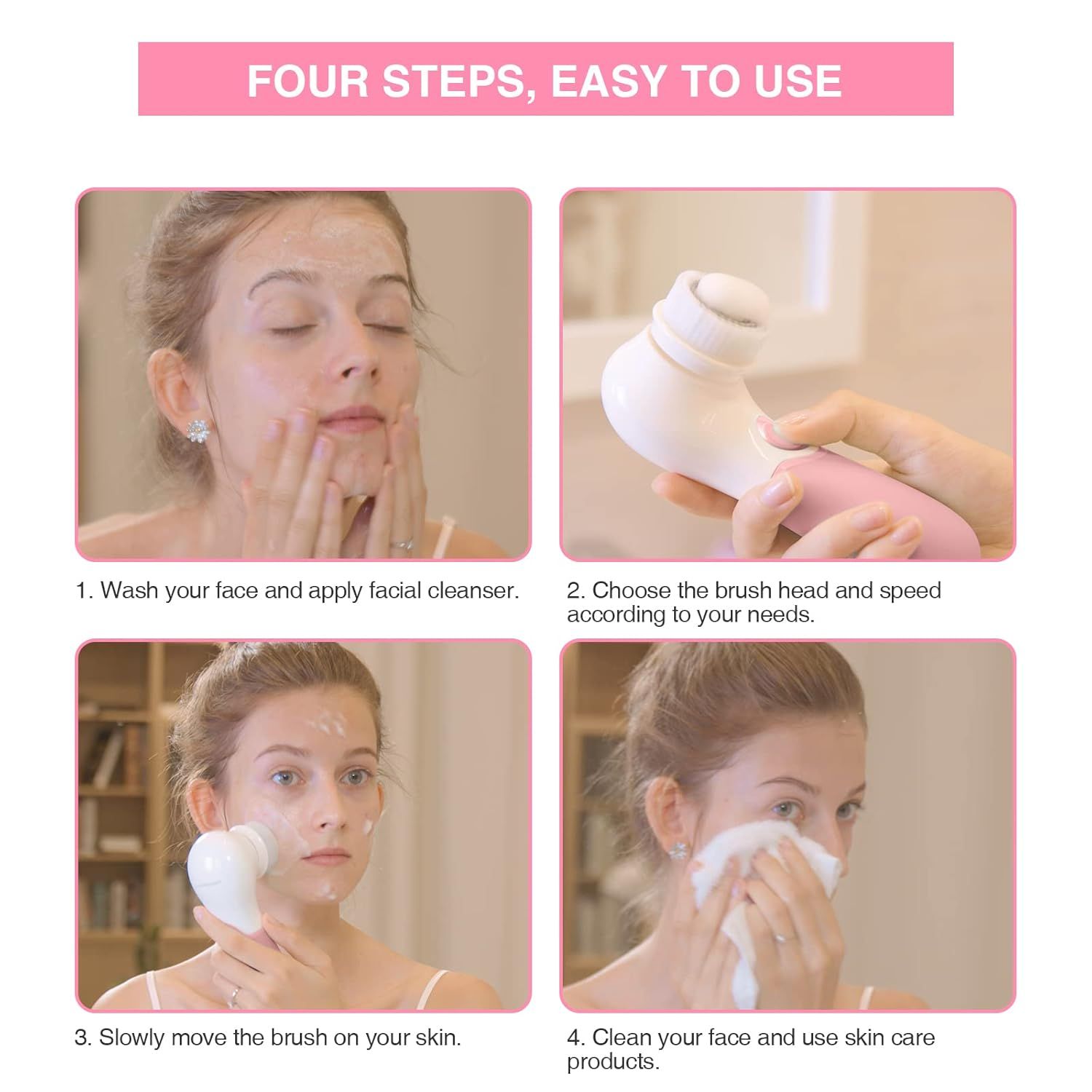 Trends &amp; Finds Cleansing Brush use high-frequency vibrations to deeply cleanse the skin