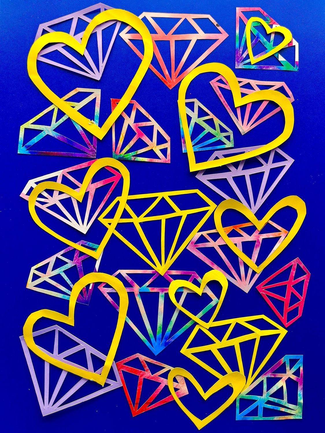 DIAMOND HEARTS YELLOW
