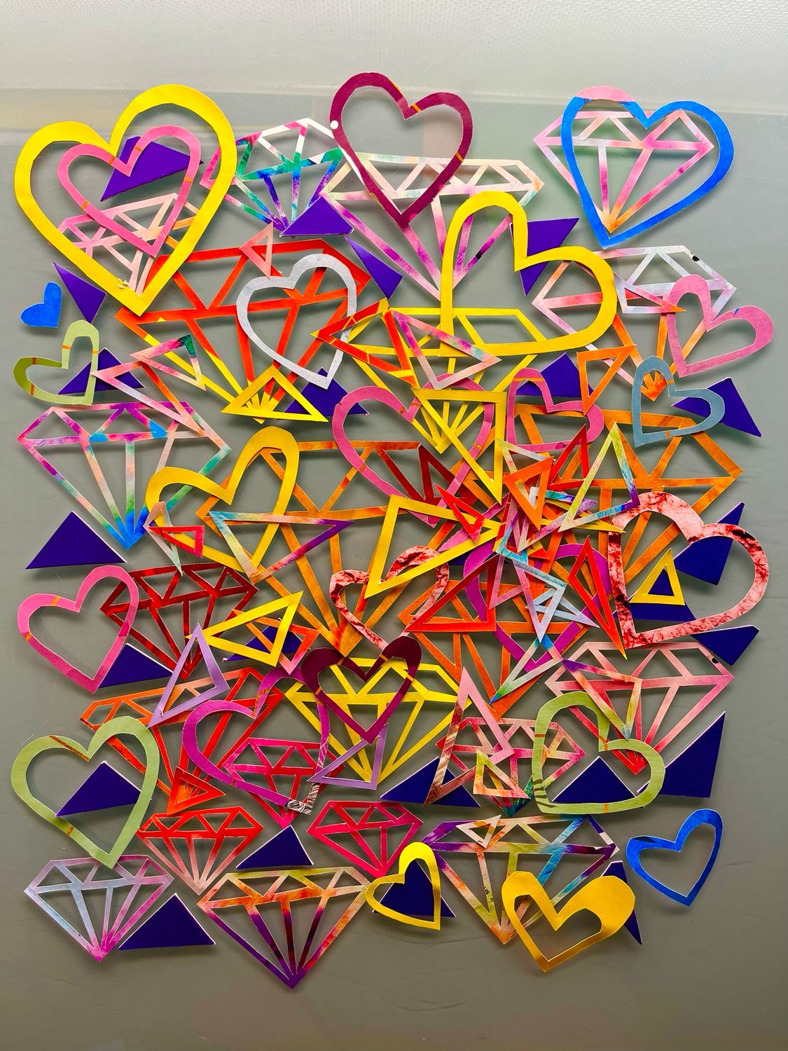 Diamond Hearts Rainbow