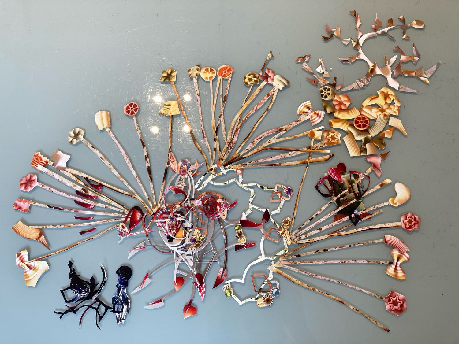 PASTA FLOWERS – Floral Mixed-Media Art