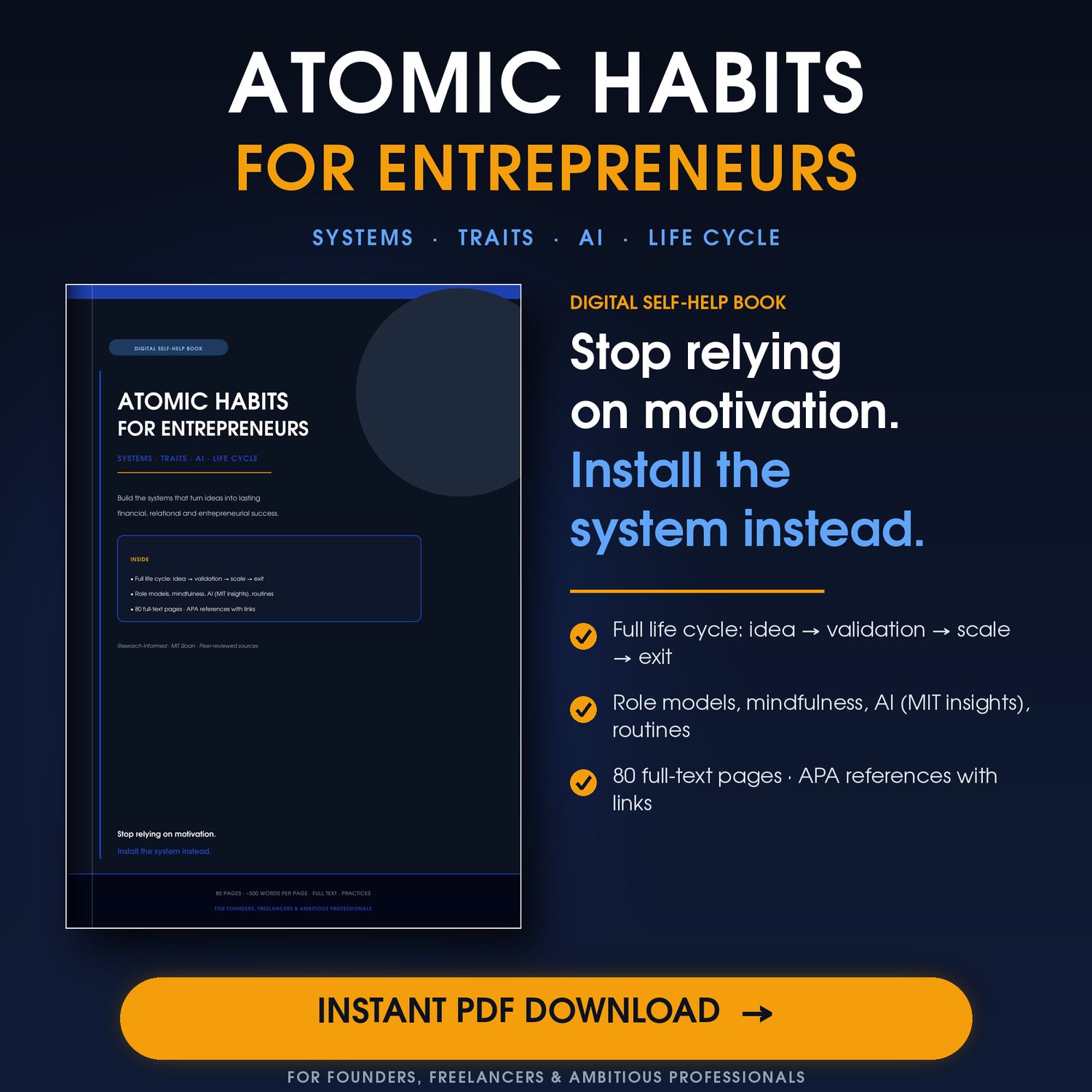 ATOMIC HABITS - FOR ENTREPRENEURS