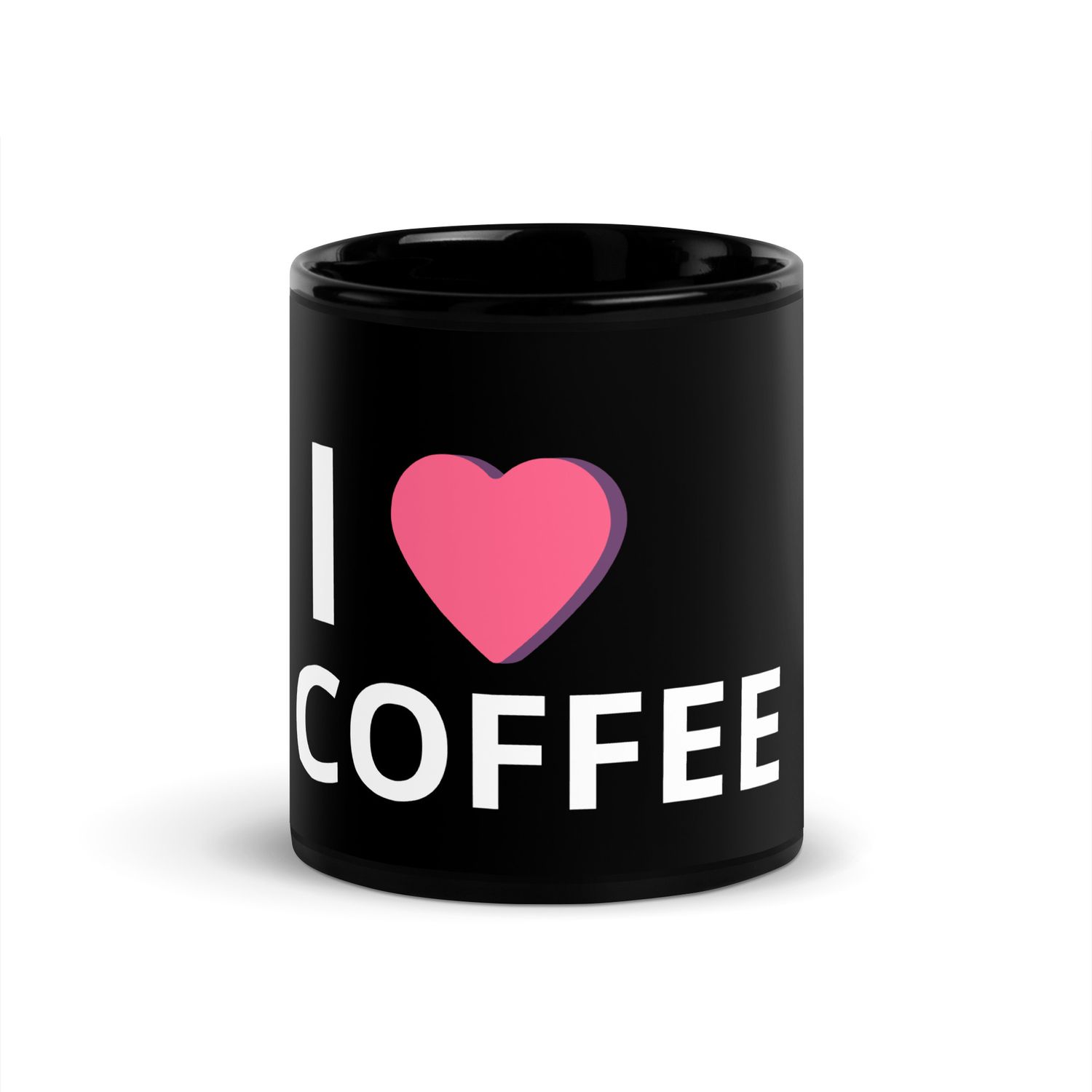 Black Glossy Coffee Cup