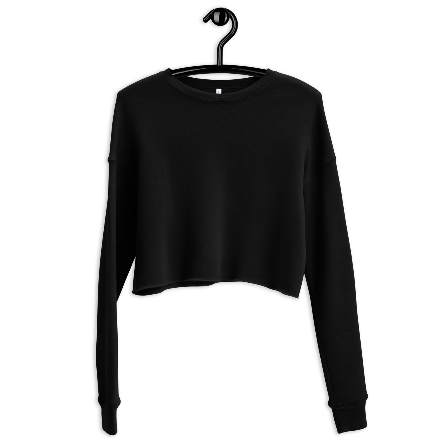 Women's Black Crop Sweatshirt