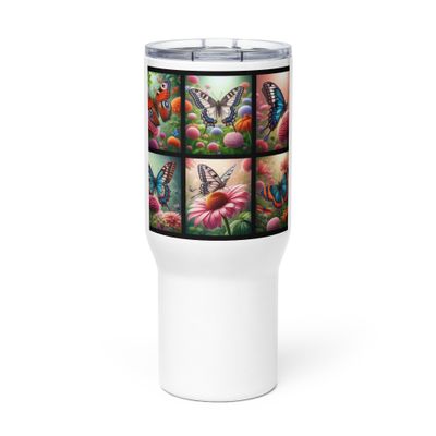 White Travel Cup with Handle