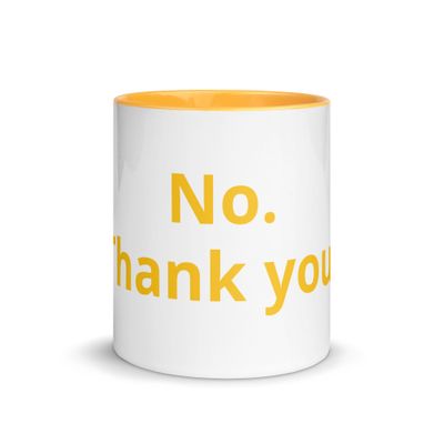 White Ceramic Cup with Color Inside