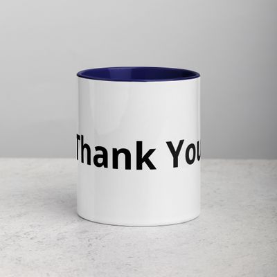White Ceramic Cup with Color Inside