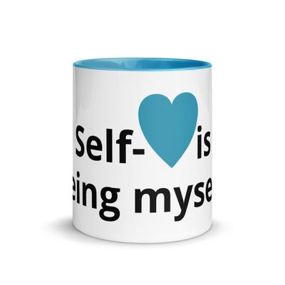 White Ceramic Cup with Color Inside