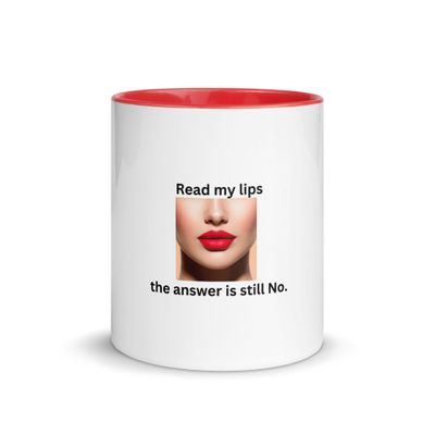 White Cup with Color Inside
