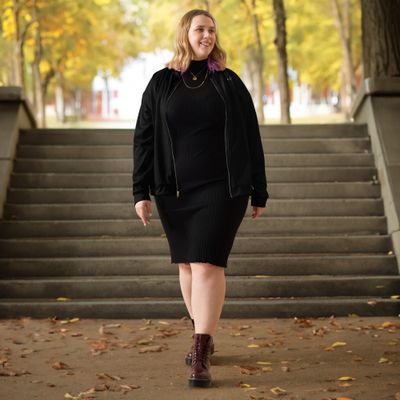 Women's Black Bomber Jacket