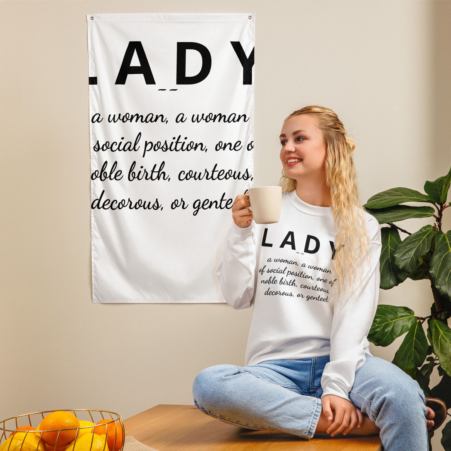 Women's White Sweatshirt